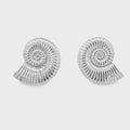 18K Gold Filled Ammonite Shell Stud Earrings, Waterproof Tarnish Resistant