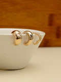 18K Gold Filled Heart Beaded Ear Cuff, Everyday Jewelry, Waterproof Tarnish Resistant Hoop Earrings