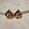 18K Gold Filled Chunky , Everyday Jewelry, Fancy Big Waterproof Tarnish Resistant Stud Earrings Large