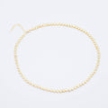 Bezeled Tennis Gold Chain Necklace with Clear Crystals , 18K Brazilian Gold Filled Yellow 16-18"