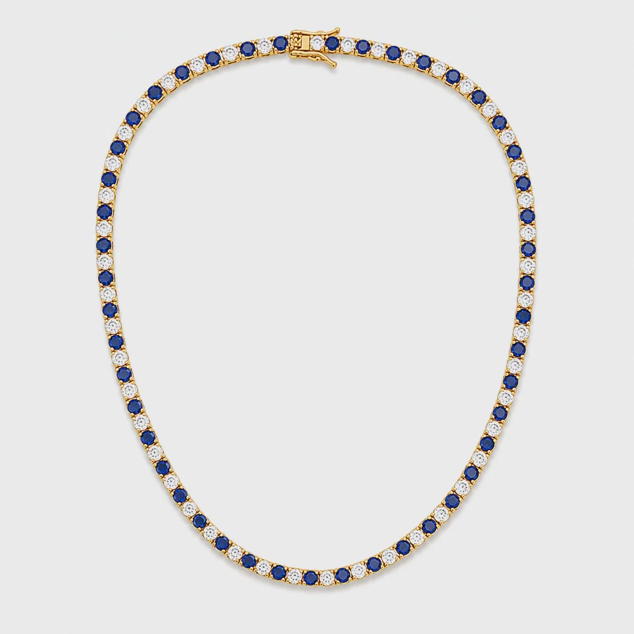 18K Gold Filled 3mm Tennis Prong Cubic Zirconia Necklace , Multiple Stone Colors  Minimalist Everyday Jewelry 16"