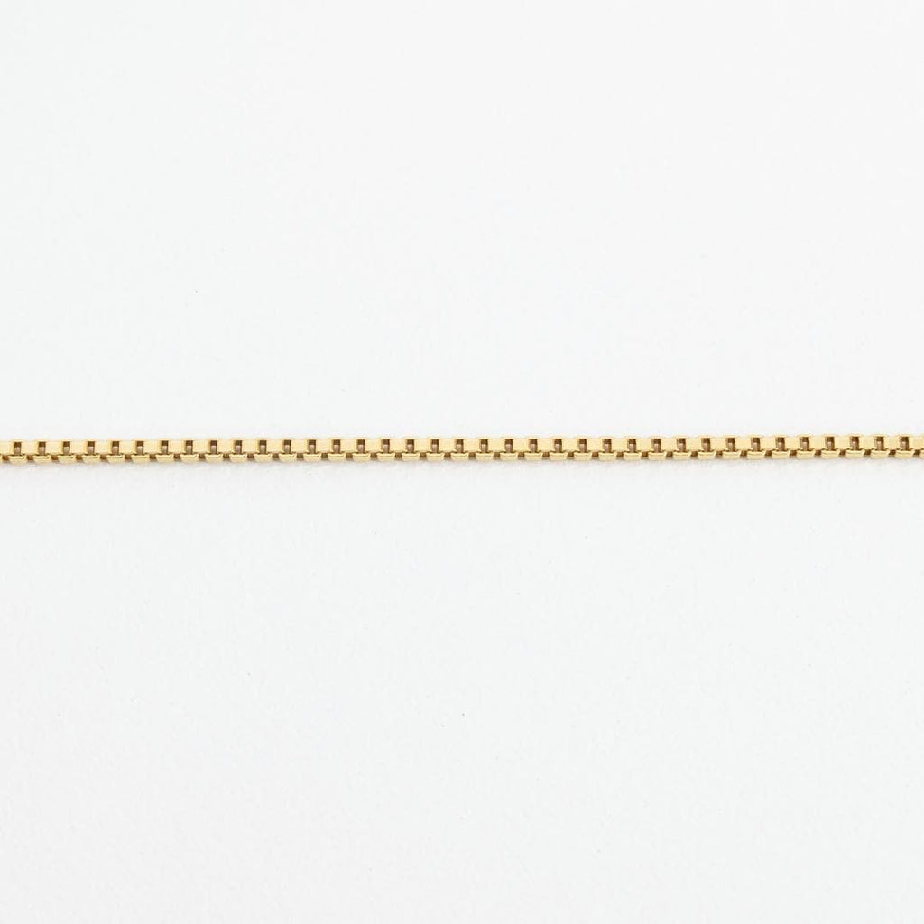 18K Gold Filled 1.5MM Box Chain Necklace, Waterproof Tarnish Resistant Everyday Jewelry 16”