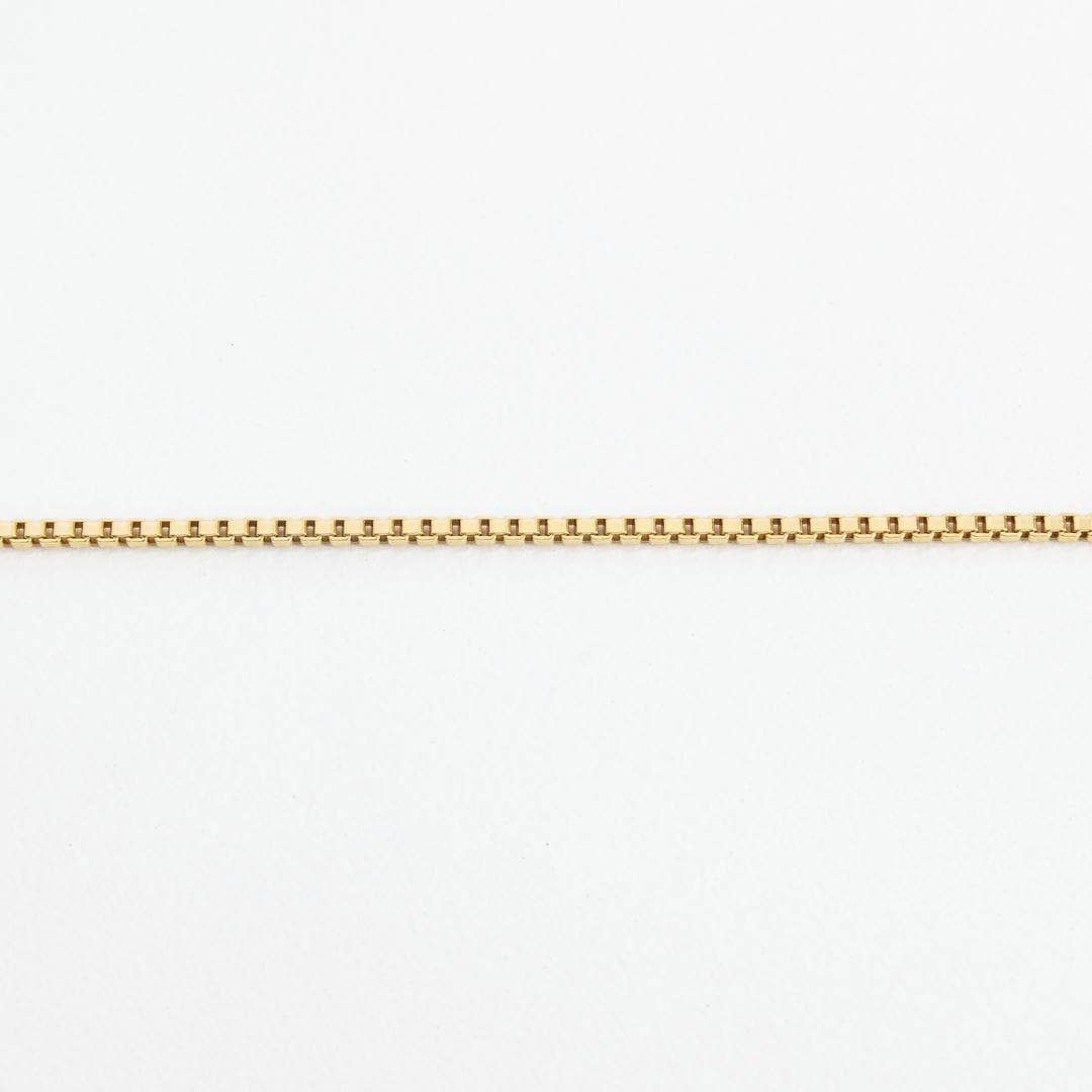 18K Gold Filled 1.5MM Box Chain Necklace, Waterproof Tarnish Resistant Everyday Jewelry 16”