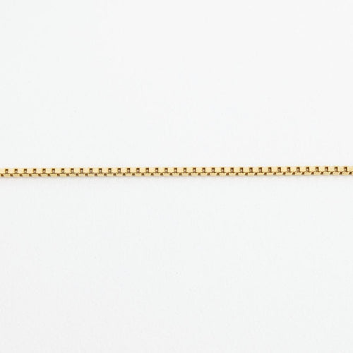 18K Gold Filled 1.5MM Box Chain Necklace, Waterproof Tarnish Resistant Everyday Jewelry 16”