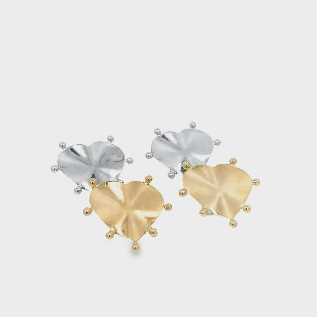18K Gold Filled Chunky , Everyday Jewelry, Fancy Big Waterproof Tarnish Resistant Stud Earrings Small