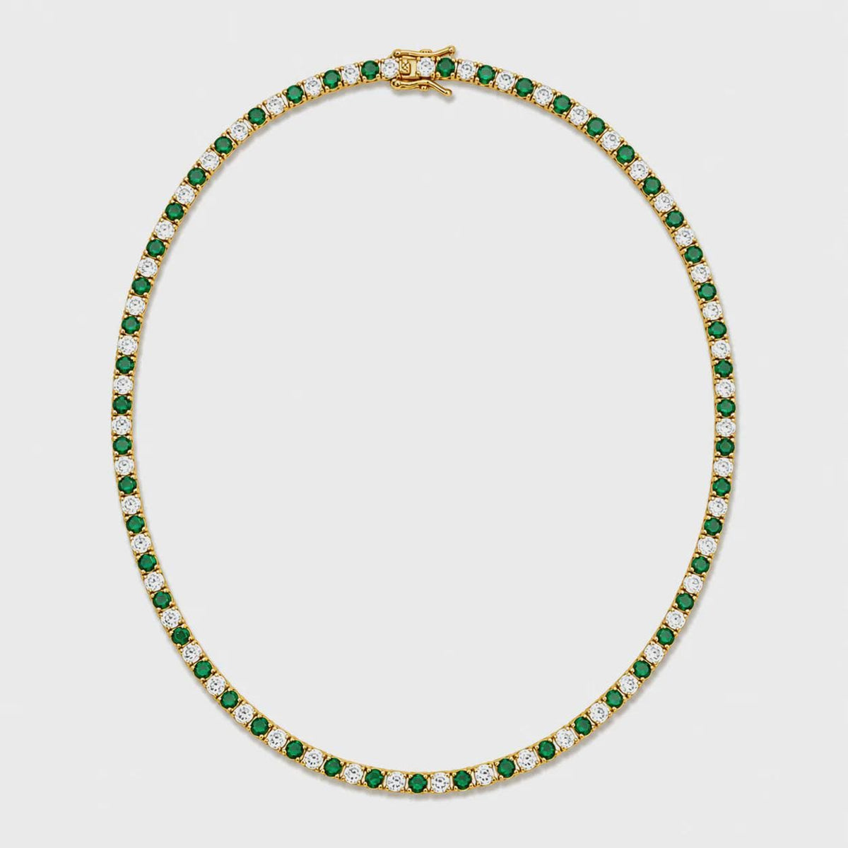 18K Gold Filled 3mm Tennis Prong Cubic Zirconia Necklace , Multiple Stone Colors  Minimalist Everyday Jewelry 16"