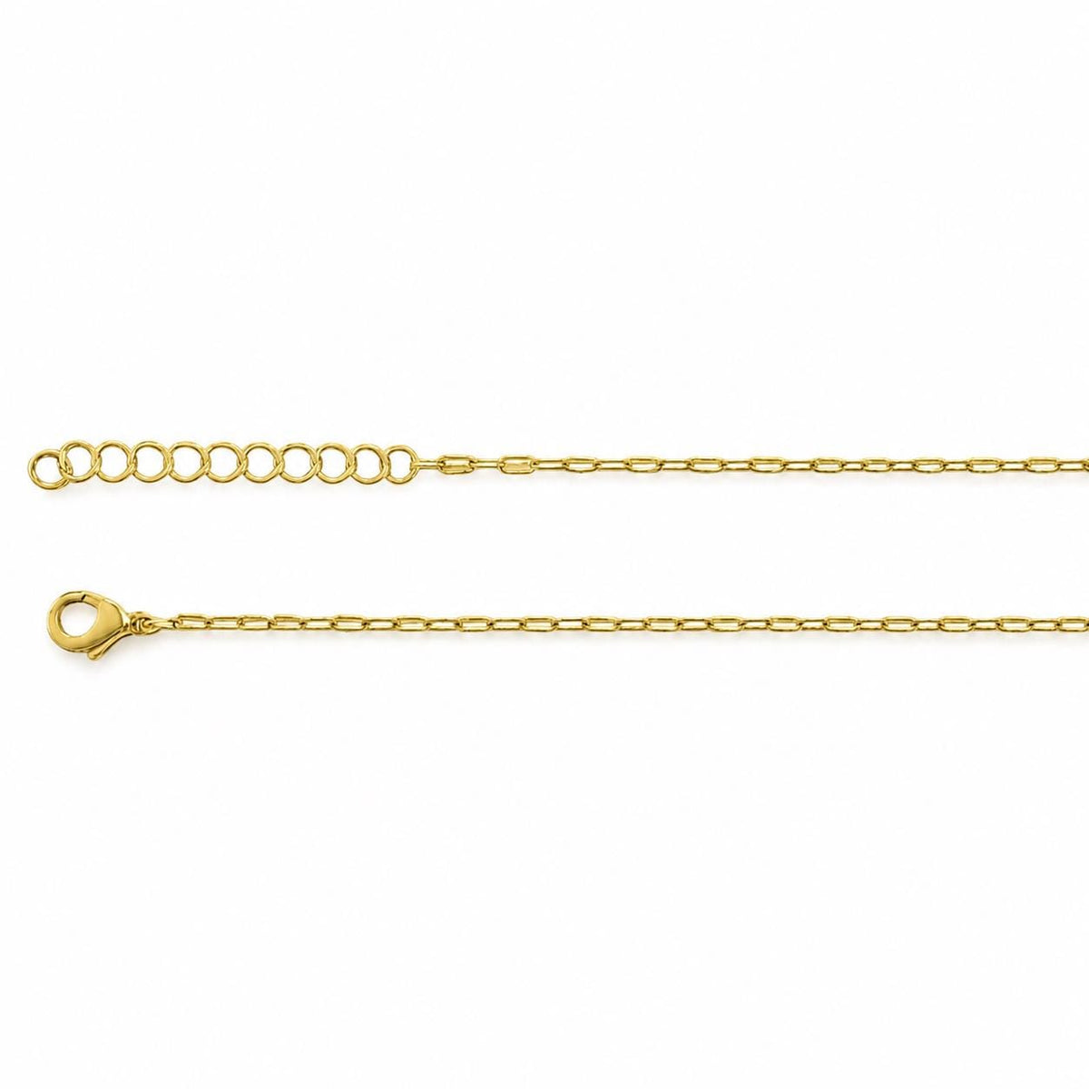 18K Gold Filled Paperclip Chain Necklace, Waterproof Tarnish Resistant Everyday Jewelry 16+2" Inches