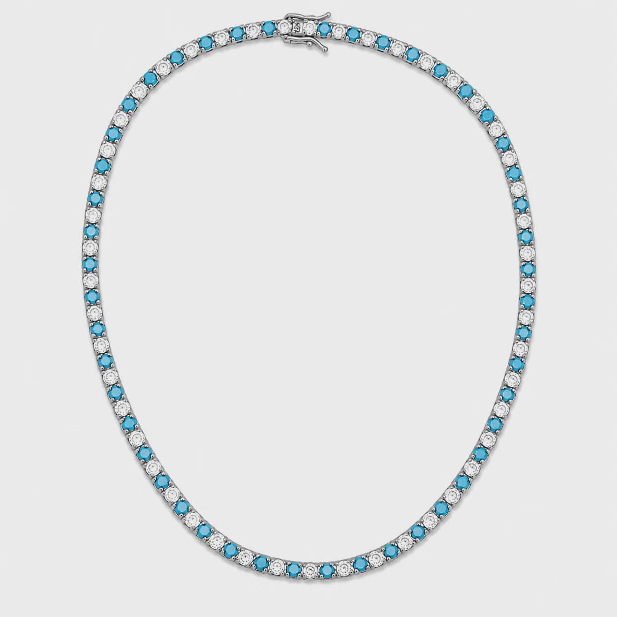 18K Gold Filled 3mm Tennis Prong Cubic Zirconia Necklace , Multiple Stone Colors  Minimalist Everyday Jewelry 16"