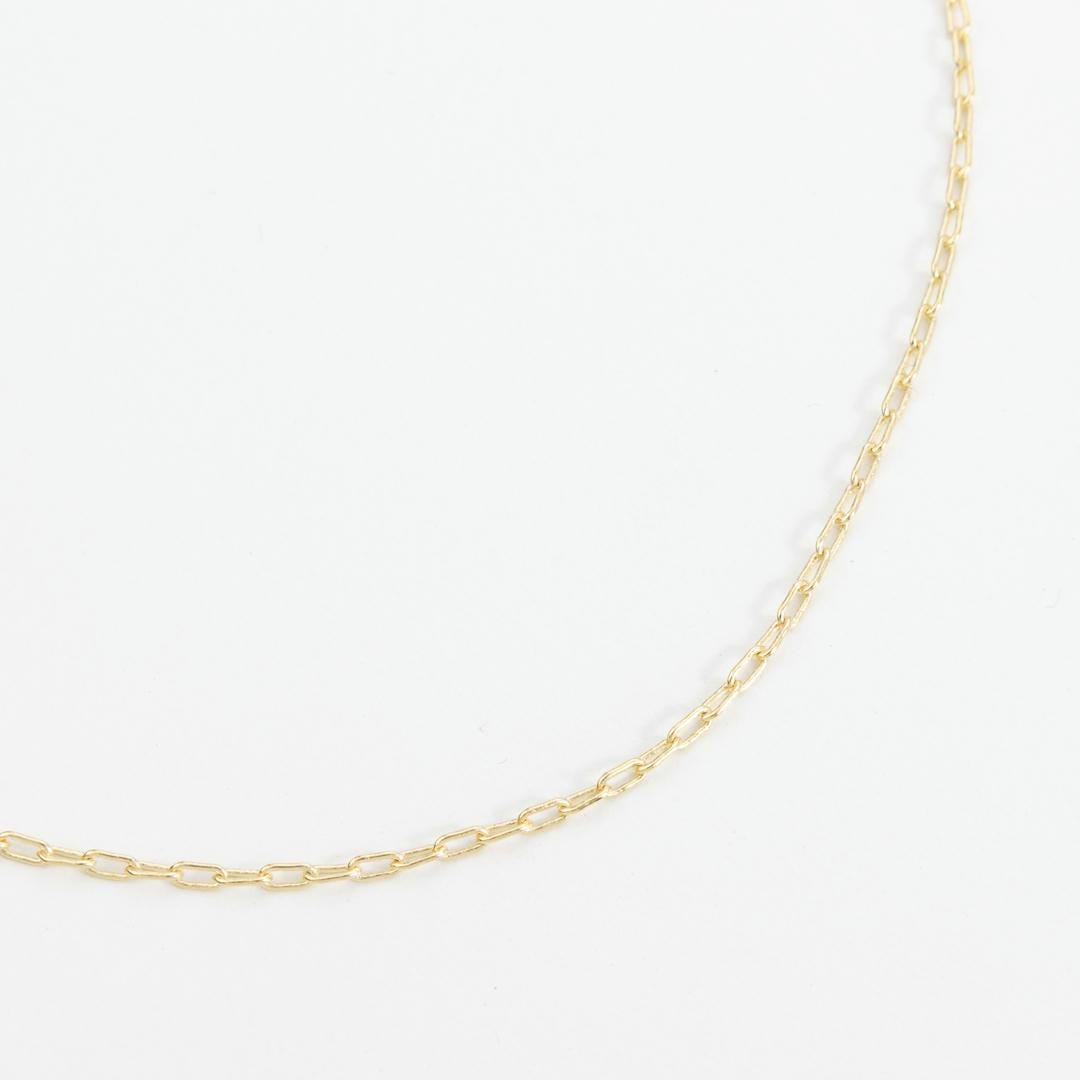 18K Gold Filled Paperclip Chain Necklace, Waterproof Tarnish Resistant Everyday Jewelry 16+2" Inches