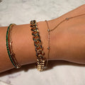 18K Gold Filled Chunky , Everyday Jewelry, Waterproof Tarnish Resistant Curb Link 8.5MM Bracelet 7”